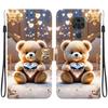 Handmade PU Leather Flip Case for Xiaomi Redmi 10X 4G/ Redmi Note 9 (4G) Anti-Slip Shockproof Cover with Wrist Strap & Heart/Rose Cat Designs