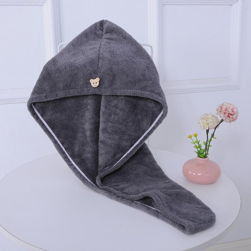 Quick Drying Hair Towel Women's Bathroom Accessories Care Hat Strap Buckle Sauna Towel