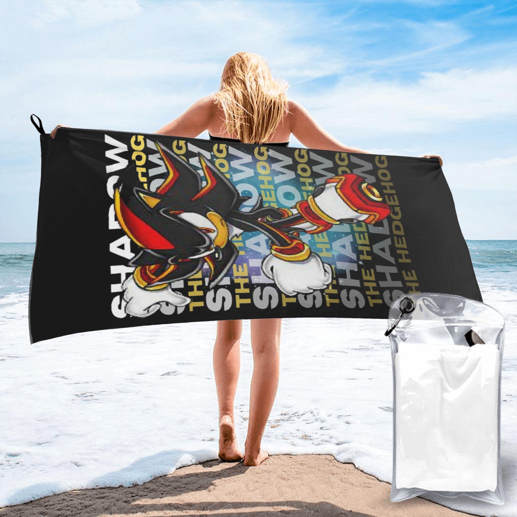 

Shadow The Hedgehog Sonic Poster Beach Towel Soft Microfiber Quick Dry Absorbent Quick Towels For Swimming W30*H60(CM)
