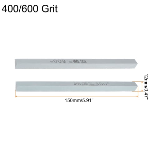 uxcell 4-Piece Knife Sharpening Stone Set, 400/600 Grit Triangular Knife Sharpening Stones for Knives, Scissors, and Kitchen Sharpening Tools