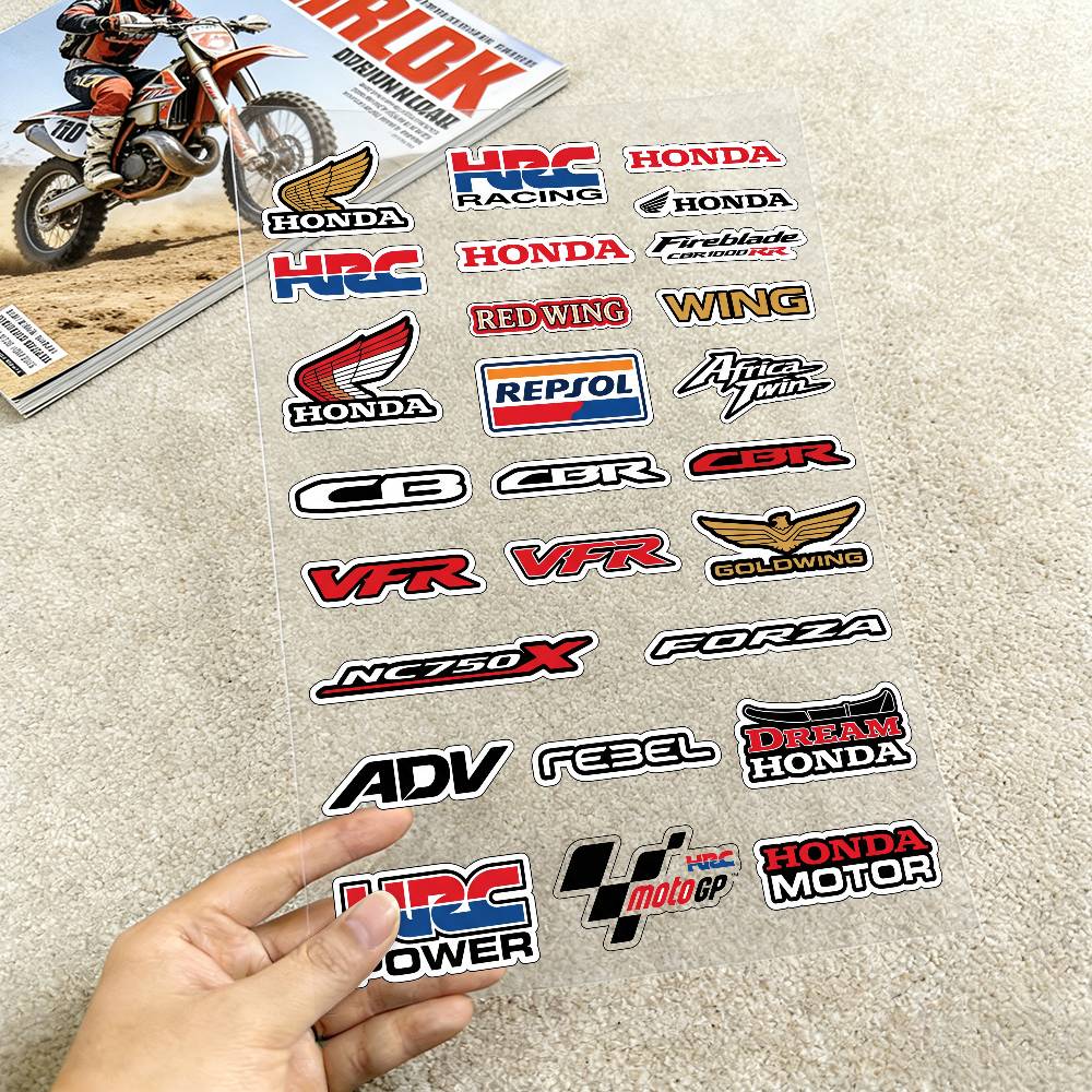 FOR HONDA HRC H WING Reflective Motorcycle Stickers Waterproof Vinyl Decals for Motorbike Helmet Fuel Tank Bike KP5