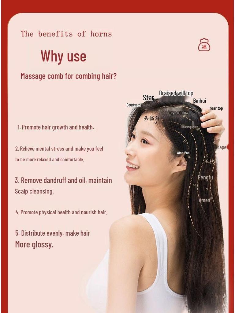 Massagekamm aus Sandelholz: Runder Scheiben-Fingerring Shampoo-Bürste für Körper und Kopfhaut.