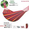 Outdoor Double-Thick Canvas Hammock with Bent Wood Design and Anti-Rollover Feature