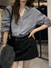 Korean Style V-Neck Lace Patchwork Blouse for Women - Autumn Edition