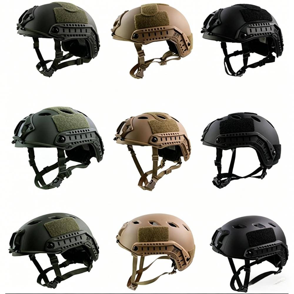 Fast Tactical Helmet, ABS Shell, Adjustable Suspension, 55-60cm Head Circumference, for CS Airsoft, Outdoor Training, Paintball & Cycling