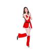 Christmas Adult Women's Sexy Christmas Uniform Red Dress Set Christmas Party Costume
