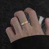 Vintage Gold Irregular Pit Pattern Ring Male Jewelry Fashion Personality Men 'S Single Ring Silver 925 Boy Finger Accessories