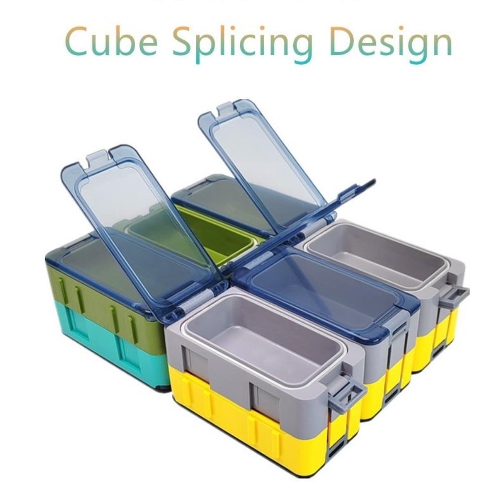 3pcs Plastic Fishing Tackle Box Mini Fishing Accessory Box Bait Storage Box Lure Fishing