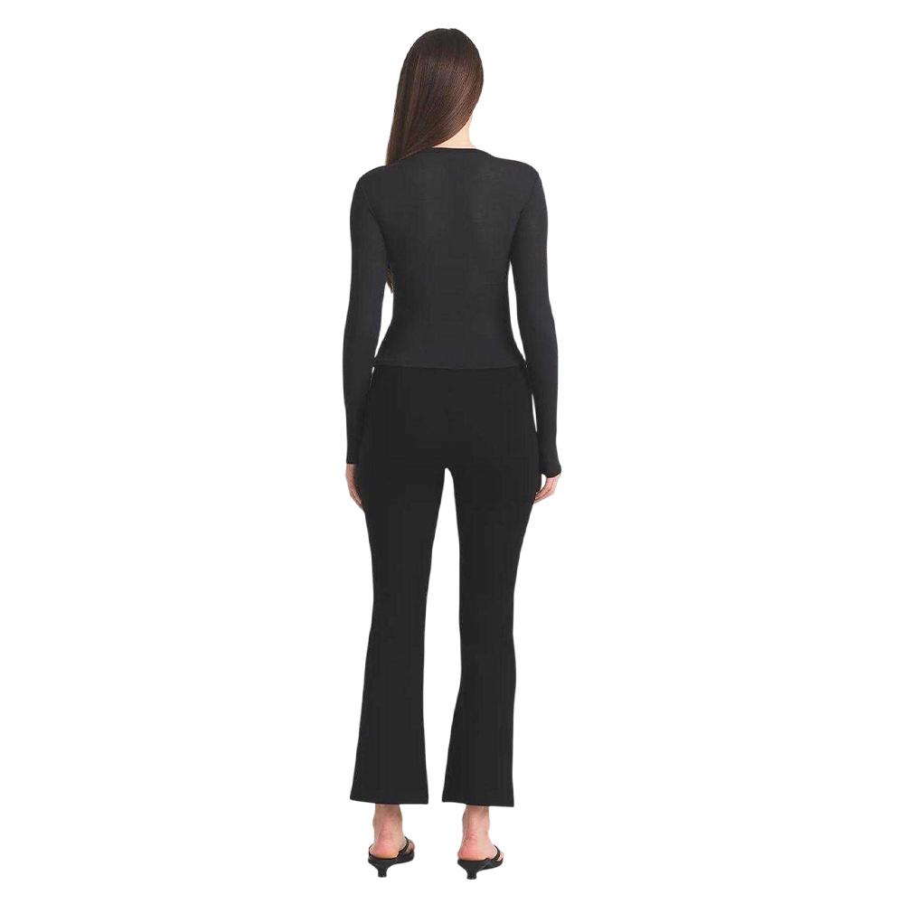 Skims Womens/Ladies Essential Mid Rise Fitted And Flared Bell-Bottoms