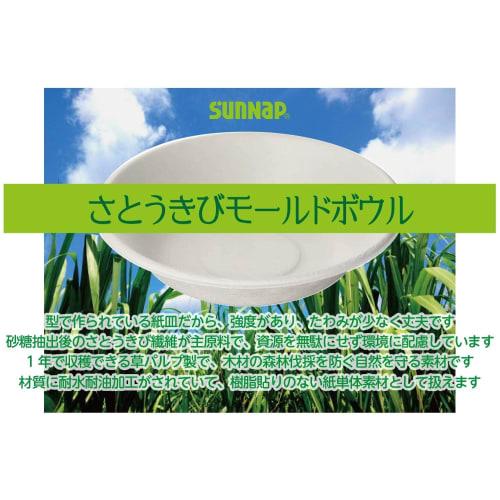 [Case Sale] Sunnap Molded Sugarcane Pulp Paper Bowls, 460ml/1500 pieces [Safety Quality] P4650MLD