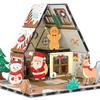 Magnetic Gingerbread House Building Set for Kids DIY Holiday Cookie House Toy with Magnetic Tiles Winter Theme Magnet Building Blocks