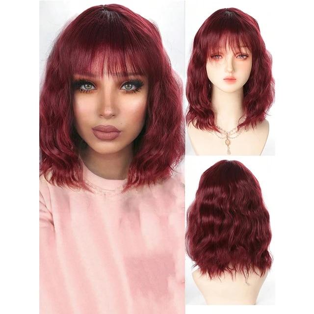 Dlouhá kudrnatá syntetická paruka se středovou ofinou tmavě hnědá paruka z přírodních kudrnatých vlasů ženská Cosplay paruka paruka z tepelně odolných vláken