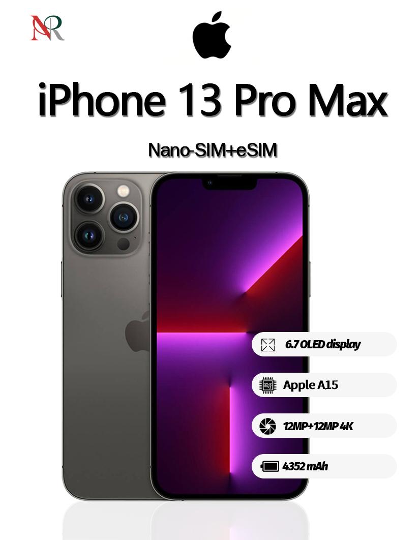 Apple Gerenoveerde  iPhone 13 Pro Max Smartphone met Nano-SIM+eSIM 128GB grijs