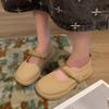 Soft Leather Mary Jane Shoes Women 2025 New Spring and Autumn Summer Shallow Mouth Single Shoes Fairy Style Pregnant Women Flat Comfortable Small Lea