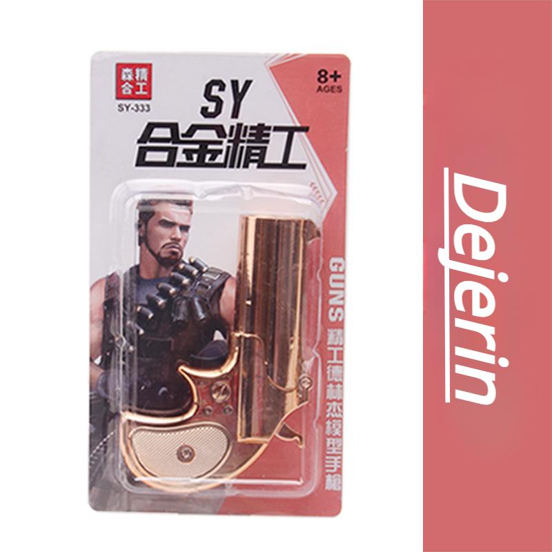 1:6 Skala Mini Leksakspistol Modell Detaljerad Legering Metall Falsk Pistol Samling för Visning Liten Pojke Barn Födelsedagspresenter