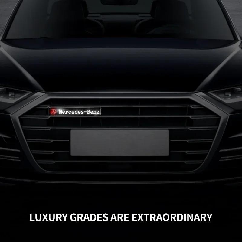 EJG4   Car Mid-net Lamp Badge Emblem Decoration Styling Auto Accessories for Mercedes Benz W212 W204 W211W168 W213 W205 W210 W108 W124