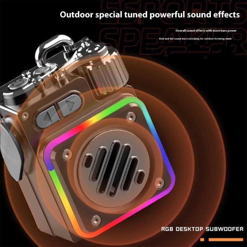 Portable Wireless Speaker with Dynamic lighting Lighting Permanent Metal Housing Long Amusement High Quality Sound