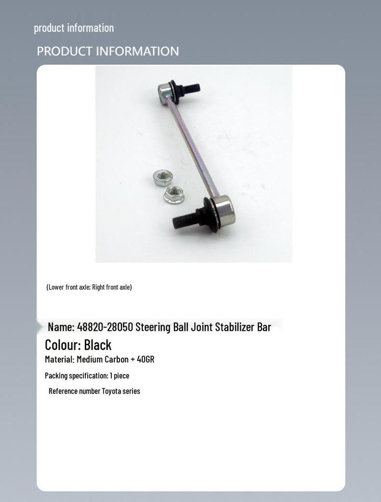 Compatible with Toyota Camry/Highlander Models 48820-28050