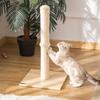 Scratching Post 60 Cm High, Scratching Trunk for Cats Up To 5 Kg, Cat Tree with Sisal Rope, Beige+oak