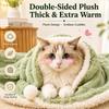 Double Layer Thicken Pet Blanket Soft Warm Plush Plush Pet Blanket Dog Cat Blanket  for Sleeping