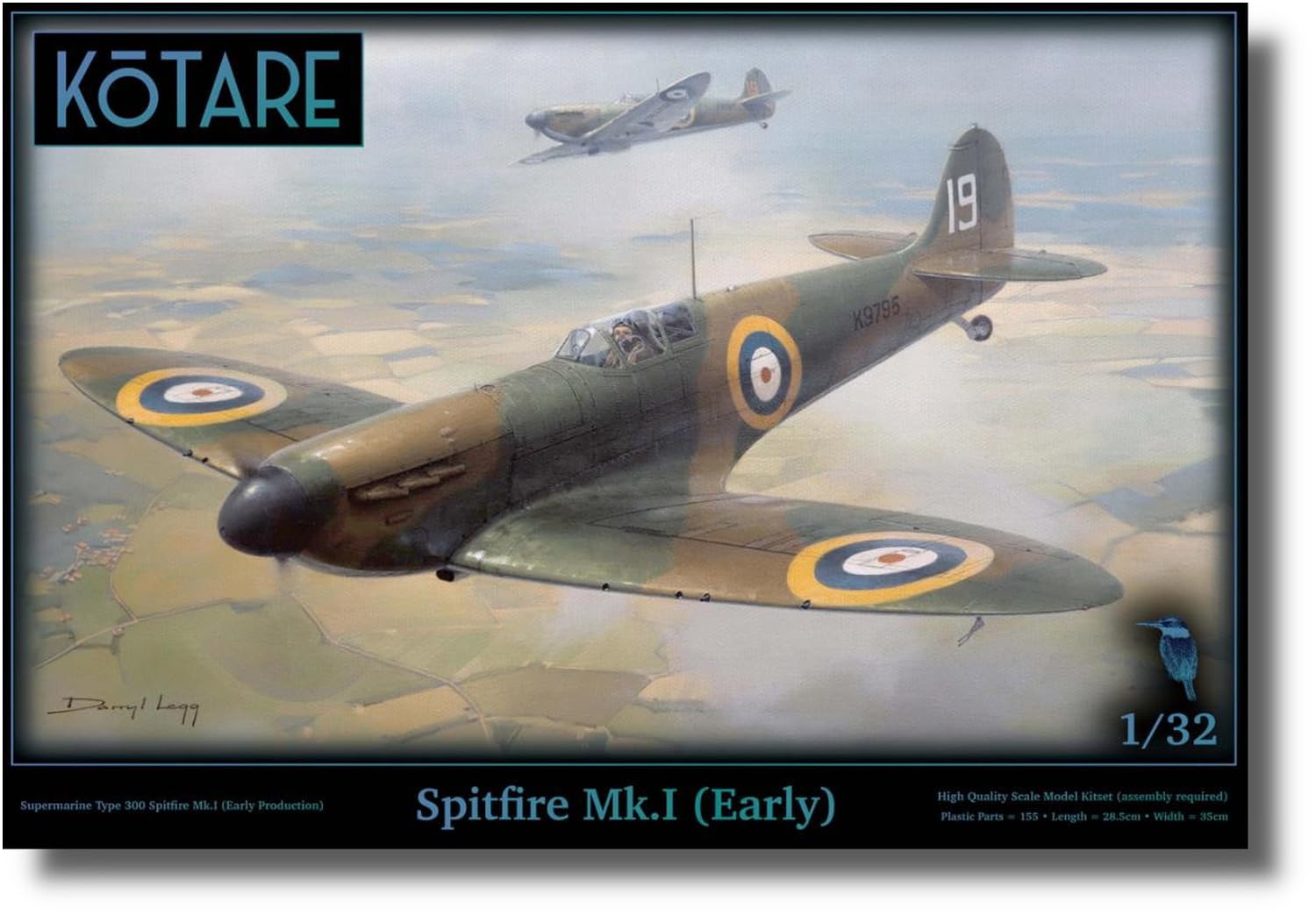 

Kotare British Spitfire Early Type Plastic Model KOT32004 1/32 Mk.1