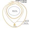 IngeSight.Z 3Pcs Trendy Imitation Pearl Coin Pendant Choker Necklace Men Punk Adjustable Gold Color Twist Chain Grunge Jewelry