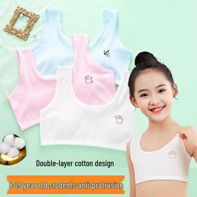 Mädchen Cartoon Baumwoll-Camisole-BH für 11-12-Jährige