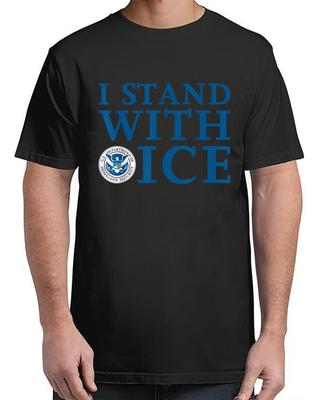 T-shirt unisexe vintage « Je soutiens ICE » pour adultes, tailles S à 4XL