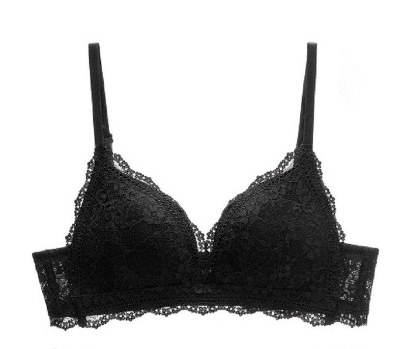 French Lace Triangle Cup Wireless Push-up Lingerie Set for Small Busts - Sexy & Comfortable