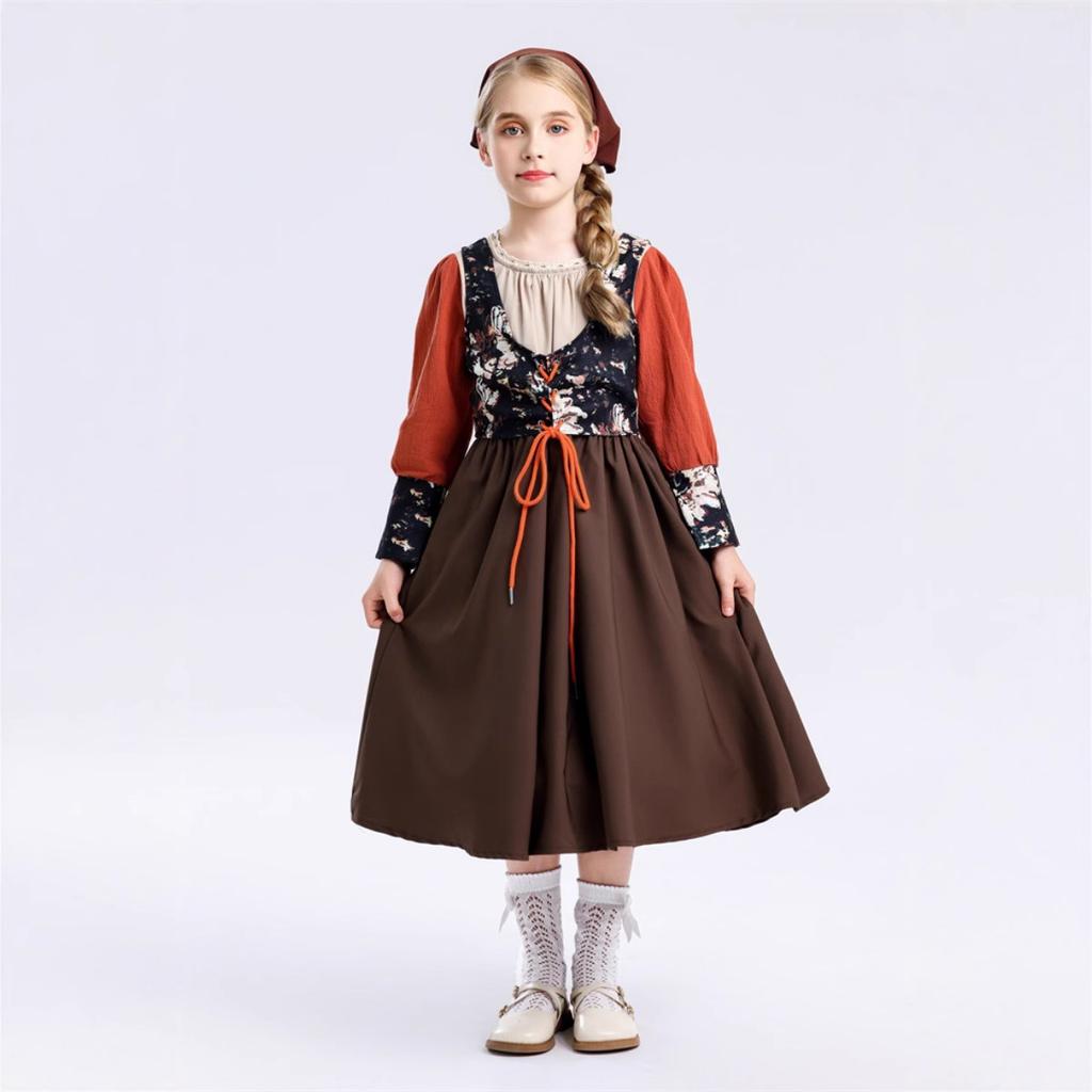Halloween new European medieval retro Victorian little boy and girl stage performance costumes