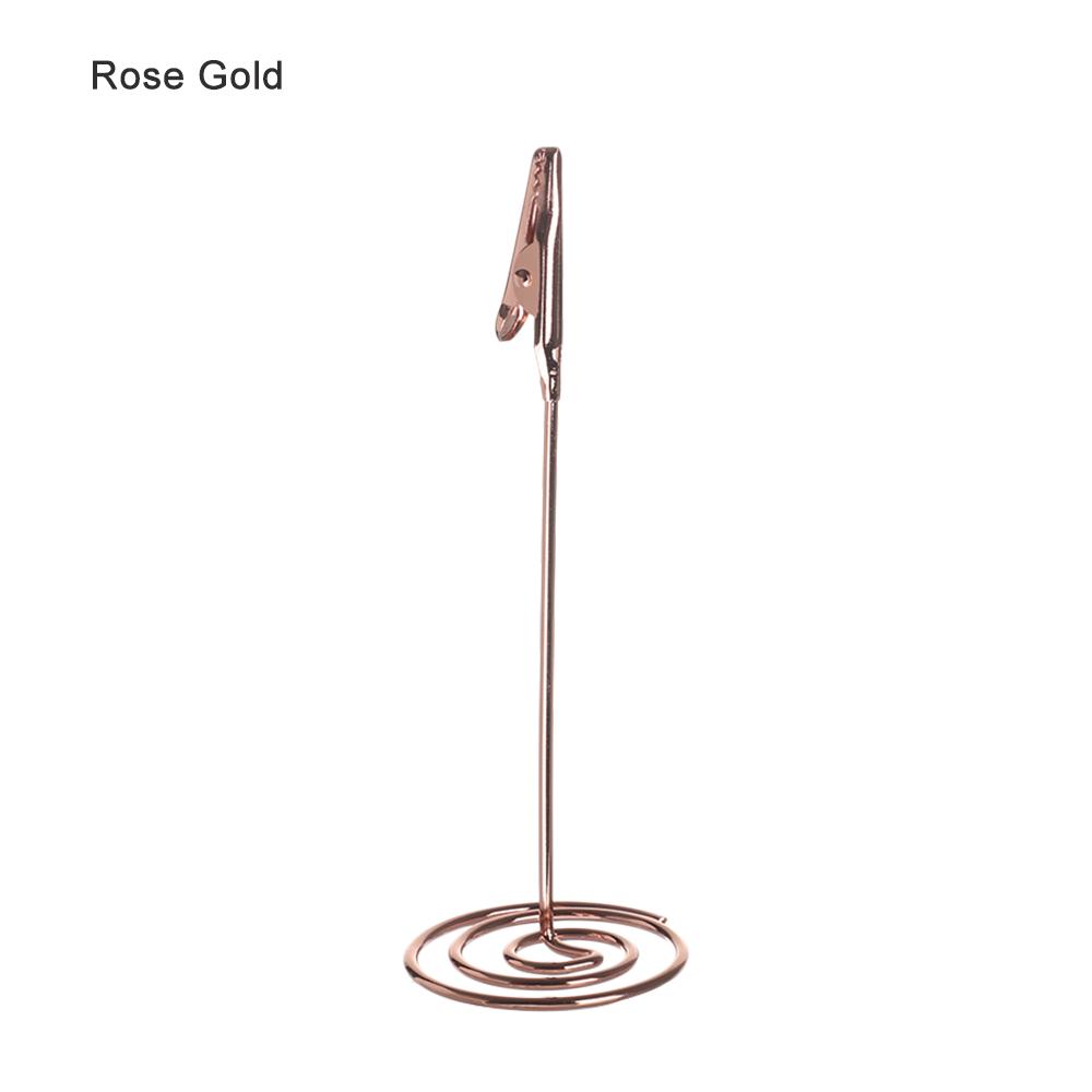 1PC Various Shapes Place Card Holder Table Metal Table Numbers Holder Paper Menu Clips Romantic Photo Holder Desktop Decoration