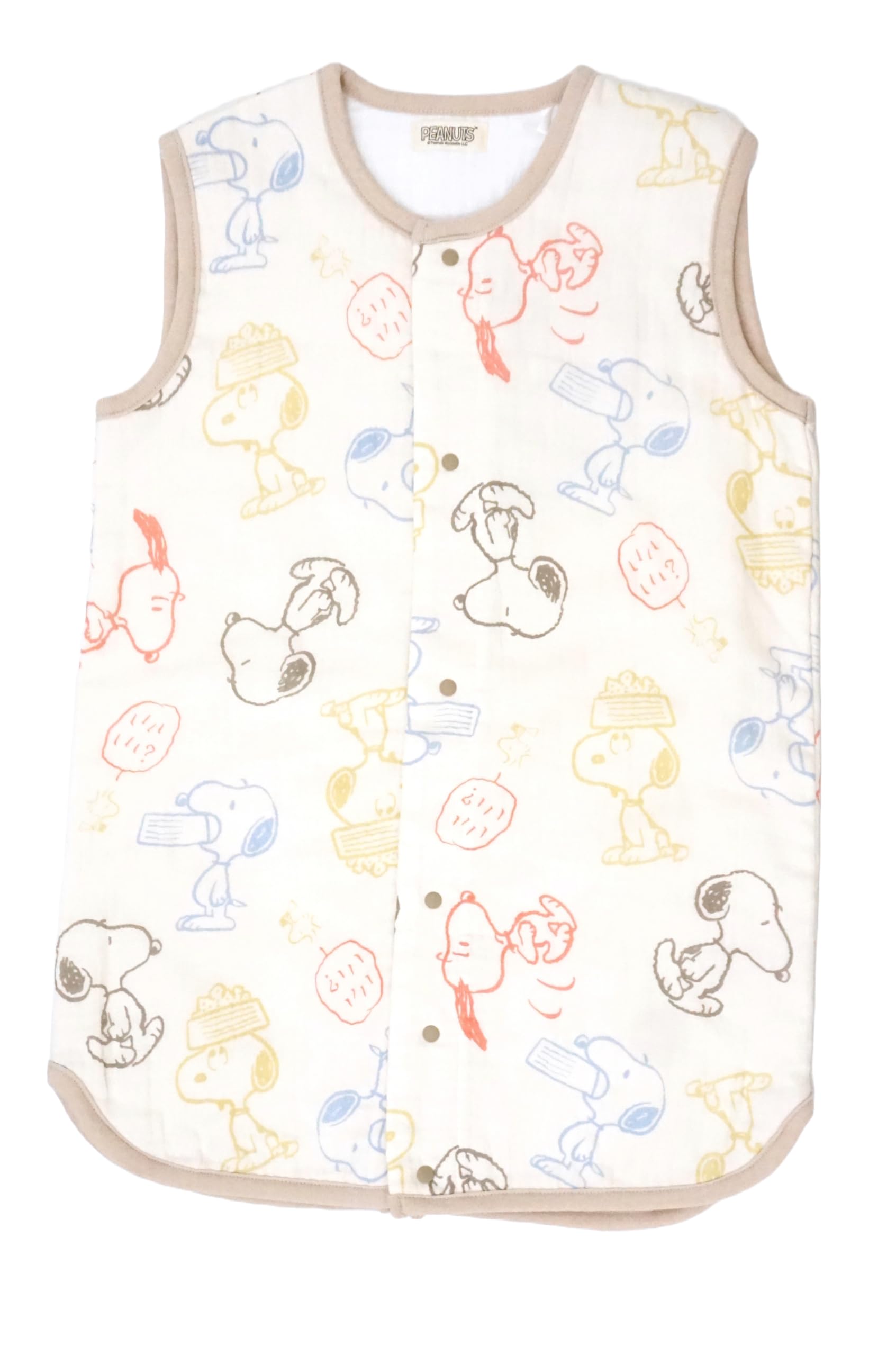

Snoopy Gauze Sleeper Open Front Baby 215150910 Free [Peanuts] 5-layer