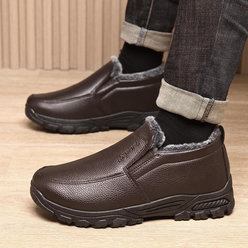 Old Beijing cloth shoes men's 2025 winter new foreign trade men's shoes high-top warm cotton shoes piled and thickened casual cotton boots