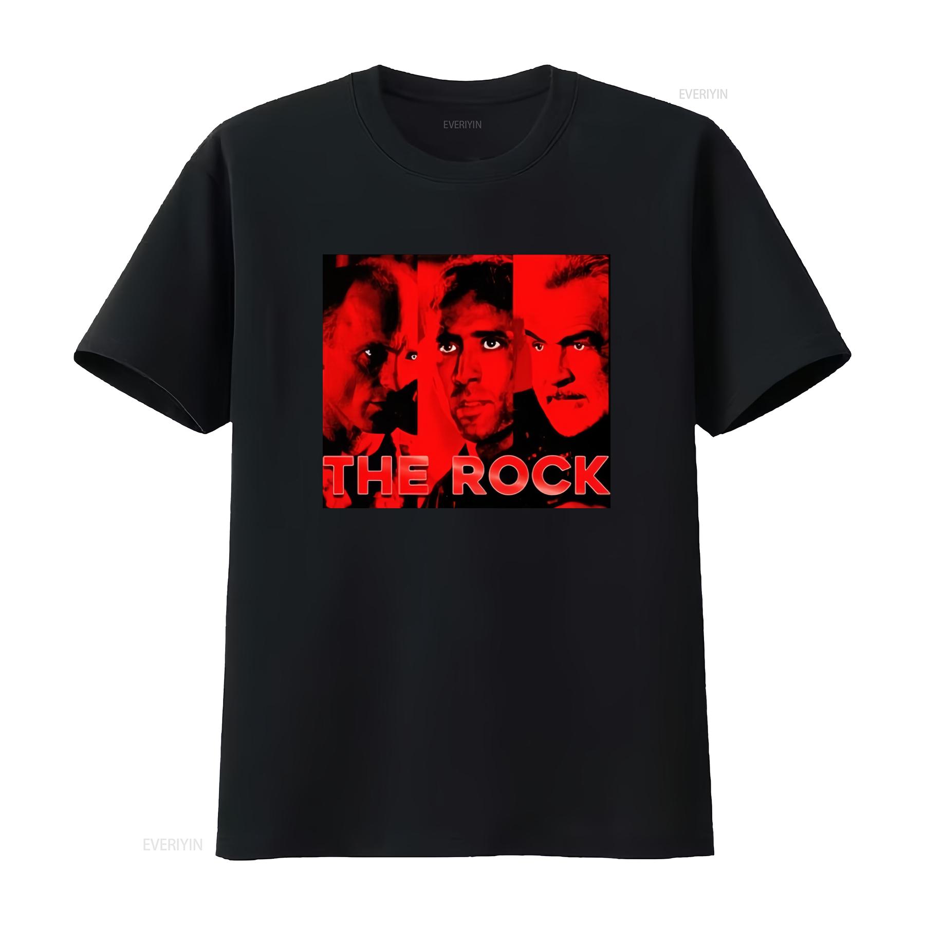 

The Rock Movie Inspired T Shirt with Nicolas Cage and Sean Connery Print for Men vintage Washed Comfortable Casual Unisex 4XL