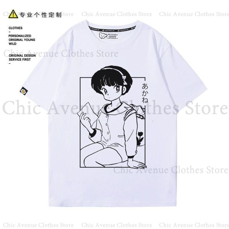 Anime Ranma Series Print Tshirt Short Sleeve Tee Summer Tops Casual Tshirt for Unisex Women Clothes for Unisex Women Daily Tshirt