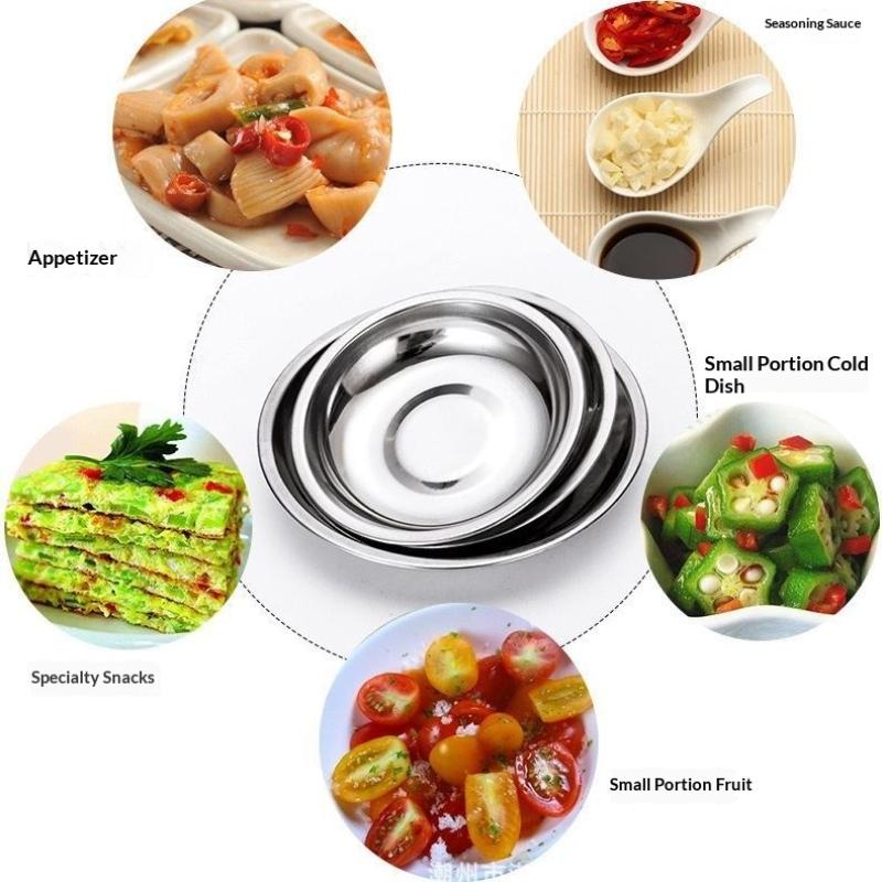 Durable 9CM Stainless Steel Sauce Bowls for Dipping and Seasoning Perfect for Sushi BBQ Salad and Party Appetizer Presentation 5/10PCS