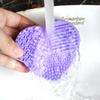 Heart Shaped Makeup Foundation Brush Handheld Cleaner Silicone Cleaning Mat Cosmetic Tool Portable Travel Dormitory Home Gift