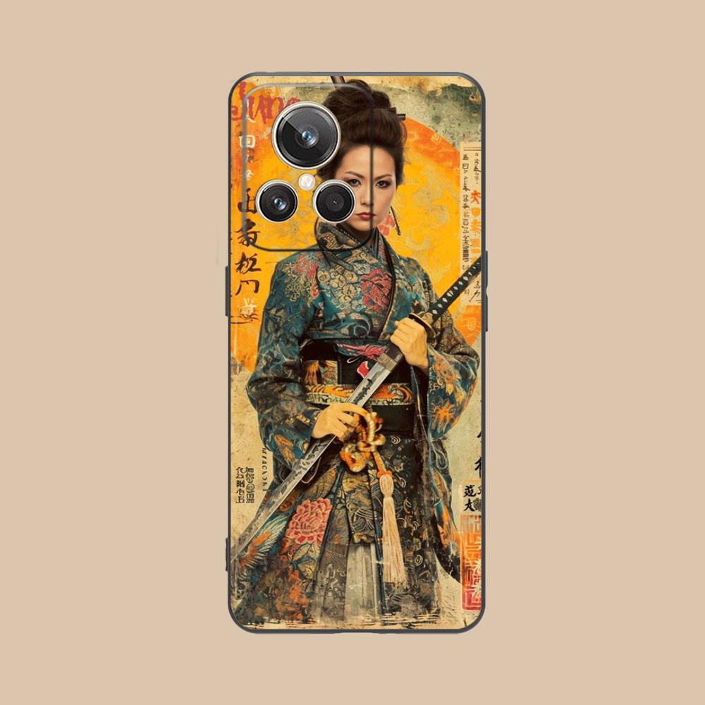

Retro Tattoo Girl Mobile Phone Case for Realme GT 8 Neo Pro C75 73 71 C67 65 C55 53 C35 31 C20 15 Colorful Printing Cover Pretty realme C15