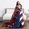 4th of July USA Flannel Blanket  Warm Soft Throw Blanket for Bedroom Airplane Travel Aesthetic Bedspread Sofa Bed Cover