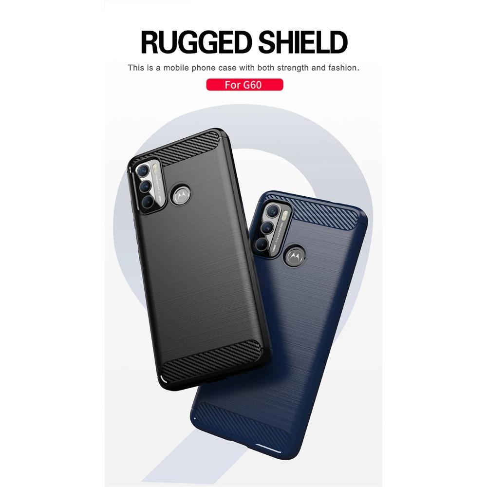 Per Motorola Moto G60 Custodia in Silicone Fibra di Carbonio Cover Per Moto G60 G32 G72 G14 G54 G84 E13 E22i E32S Custodia Per Motorola G60 Custodia
