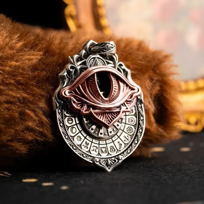 Přívěsek Tarotová vize - Náhrdelník Vševidoucí oko, Přívěsek se symbolem tarotové karty, Mystické věštecké šperky, Duchovní vedení