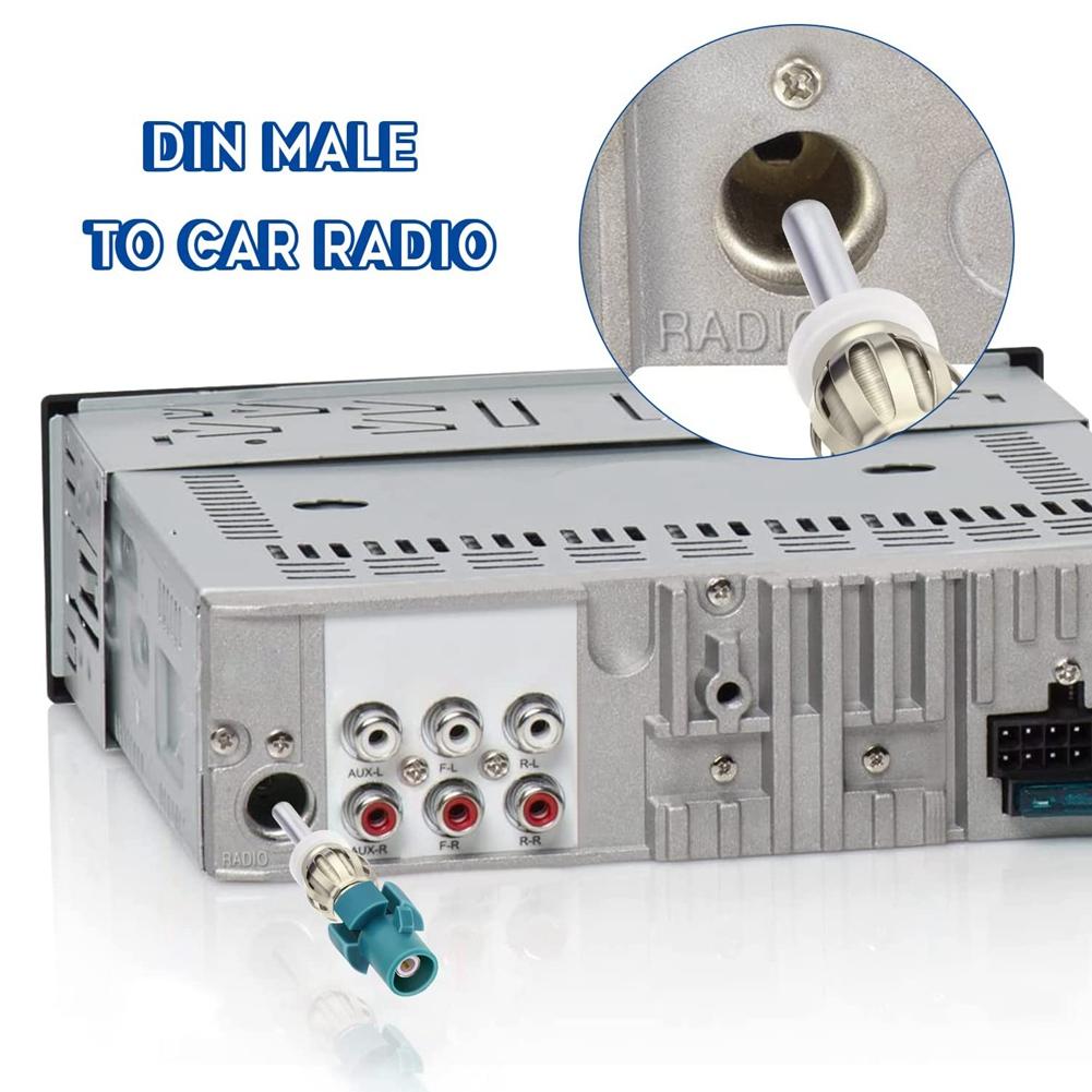 

5Pcs Car Stereo Antenna Adapter FM AM Radio Connector Fakra To DIN Antenna Plug Converter For Car Receiver Green Silver