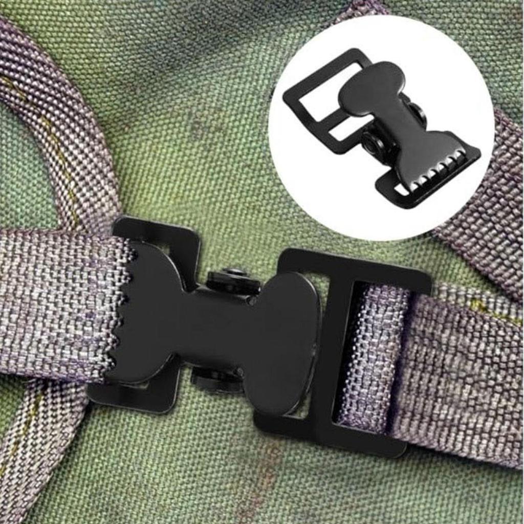 5pcs Strap Buckles Replacement Heavy Duty Metal Webbing Clip for Backpack Luggage Pet Collar DIY Inner 38mm Black