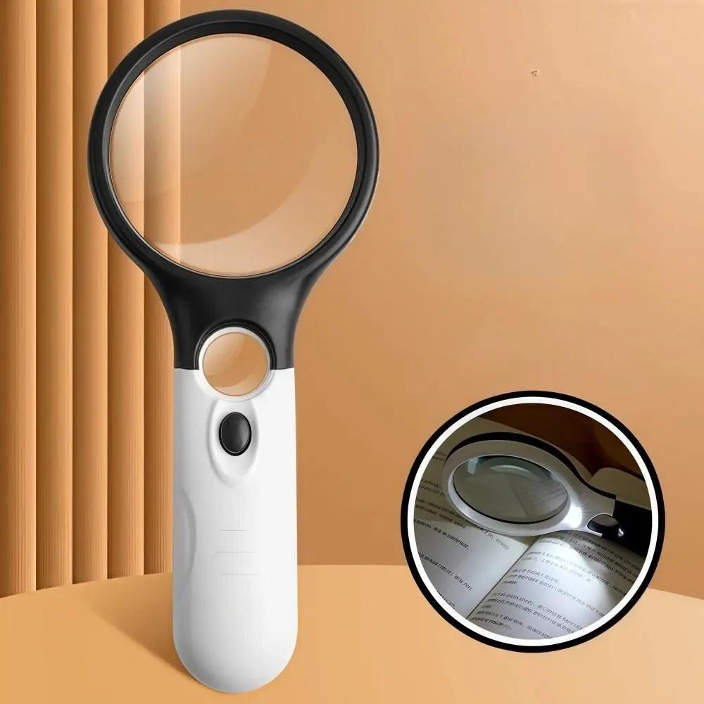 Handheld 45X Vergrößerungsglas Doppellinsen HD Schmucklupe Leicht Hohe Vergrößerung Münzen Briefmarken Vergrößerer