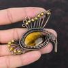 Tigerauge Anhänger Kupferdraht gewickelt Anhänger Vogel Anhänger Unikat Kupfer Design Schmuck Handarbeit stylischer Anhänger Edelstein Schmuck als Geschenk