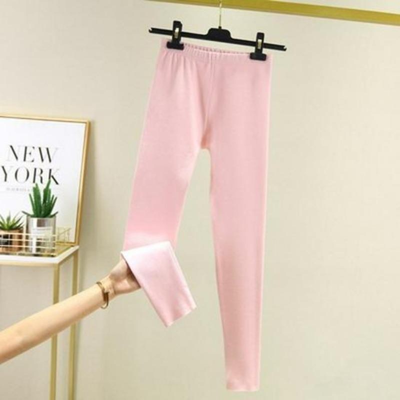 Nahtlose Winterleggings aus deutschem Samt für Damen – dick, doppelseitig, warm, plus samtige Herbstkleidung. 2XL rosa