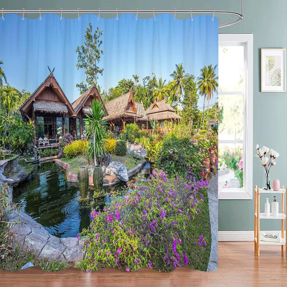 

Multi-Style Bathtub Curtain With Hooks Waterproof Washable Quick Hang For Home Hotel Apartment Bathroom W60H190(CM)-1 Pcs
