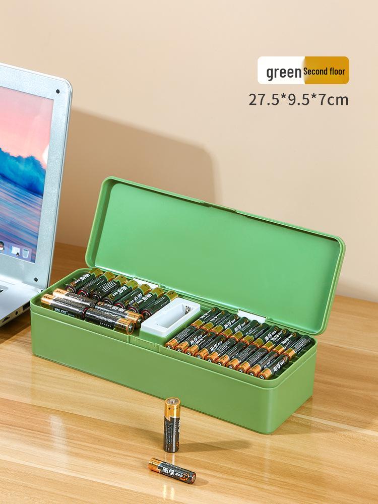 

Battery Organizer and Data Cable Transparent Storage Box - Large Capacity, Multi-Layer, Dustproof, Size 5-7 for Electrical Appliances