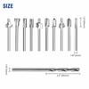 15pcs 1/8" Shank Router Bit Set Engraving Milling Cutter Twist Drill Bits DIY Woodworking Carving Drilling Rotary Tools