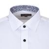 Countess Mara Slim Fit White Stretch Long Sleeve Shirt